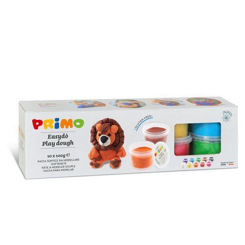 Set 10 pots 100g pâte à jouer sans gluten - Primo thumbnail image 1