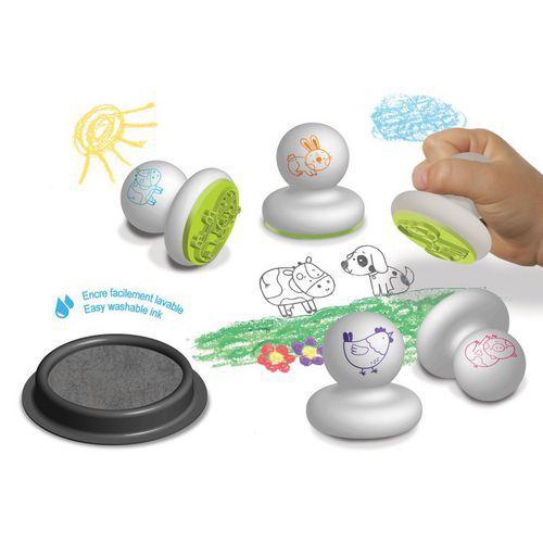 Illustration de : Mes 1er tampons animaux de la ferme - Créa Lign