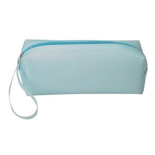 Illustration de : Trousse 1 compartiment 100% recyclé bleu - Sign