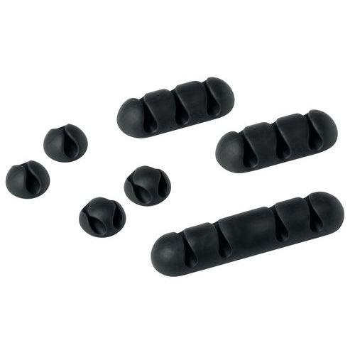 Lot de 2 Clips adhésifs pour câbles CAVOLINE® Mix - Anthracite - Dura thumbnail image 1