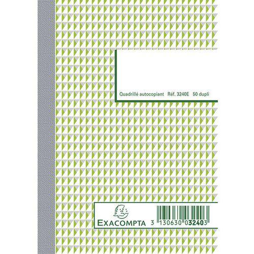 Manifold quadrillé 5x5 50 feuillets dupli autocopiants thumbnail image 1