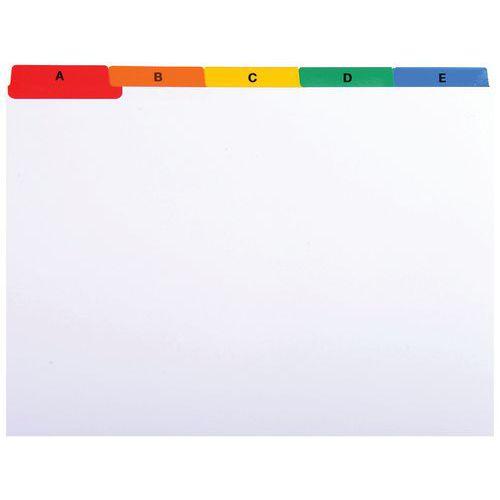 Intercalaires pour boite à fiches, imprimés de A à Z carte blanche thumbnail image 1