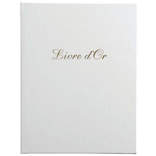 Livre d'or Balacron avec titre 100 pages blanches - 27x22 cm vertical thumbnail image 1