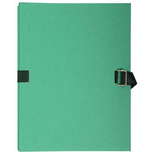 Lot de 10 chemises papier toilé à sangle dos extensible - vert clair thumbnail image 1