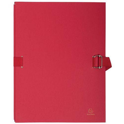 Lot de 10 chemises papier toilé à sangle dos extensible - rouge thumbnail image 1