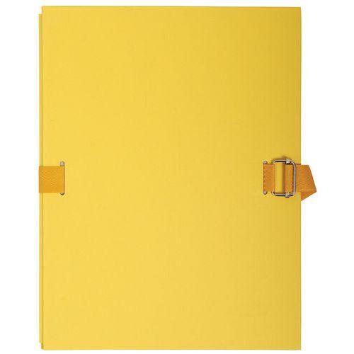 Lot de 10 chemises papier toilé à sangle dos extensible - jaune thumbnail image 1