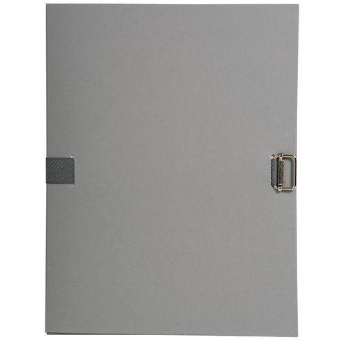 Lot de 10 chemises papier toilé à sangle dos extensible - gris thumbnail image 1