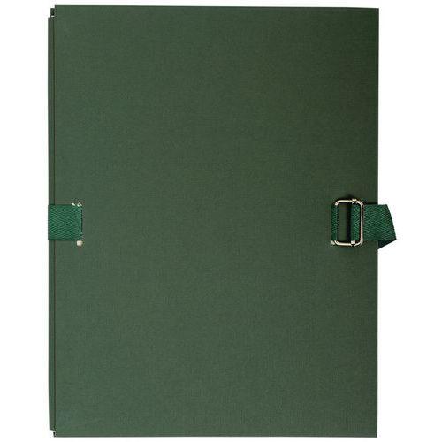 Lot de 10 chemises papier toilé à sangle dos extensible - vert foncé thumbnail image 1