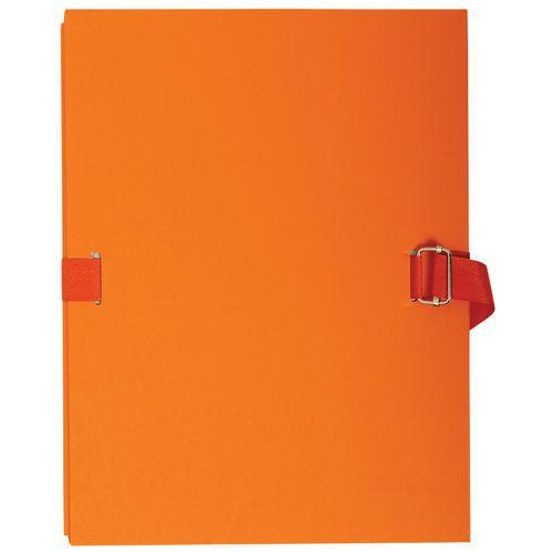 Lot de 10 chemises papier toilé à sangle dos extensible - orange thumbnail image 1