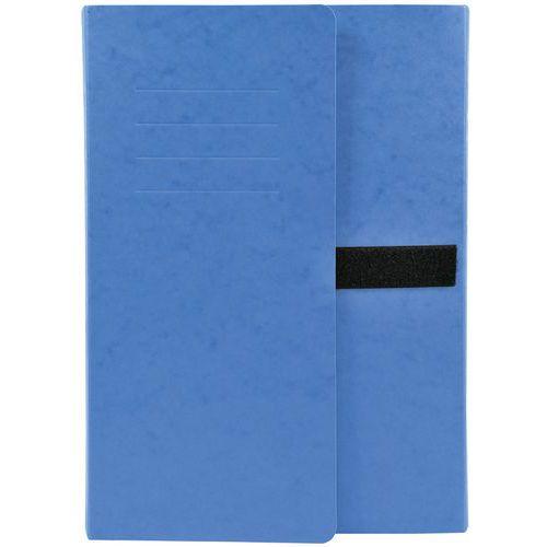 Lot de 10 chem. extens. 3 rab. cte lustrée sangle scratch 24x32cm Bleu thumbnail image 1