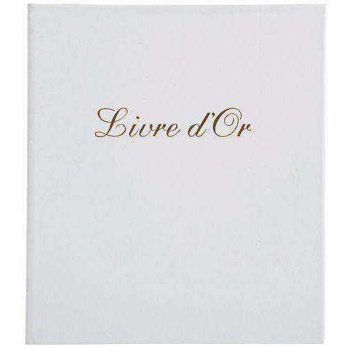 Lot de 5 livres d'or Balacron + titre 140 pages blanches 21x19cm vertical thumbnail image 1