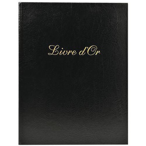Lot de 3 livres d'or Balacron + titre 100 pages blanches 27x22cm vertical thumbnail image 1