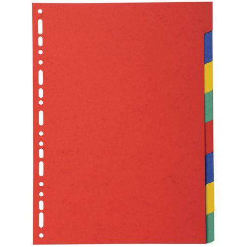 Illustration de : Intercalaires carte marbrée 220g 8 positions