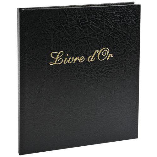 Lot de 3 livres d'or Balacron + titre 140 pages blanches 21x19cm vertical noir thumbnail image 1