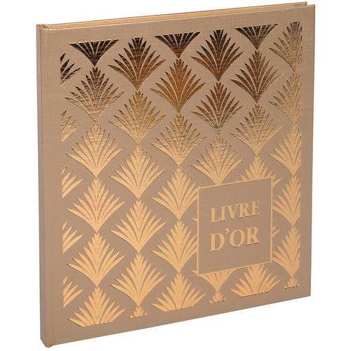 Illustration de : Livre d'or 140 pages tranche or - PALMYRE nude - Palmier - Exacompta