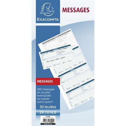 Lot de 5 Carnet broché - Messages téléphones - feuilles dupli autocopiantes thumbnail image 1