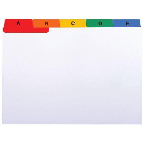 Lot de 10 Intercal. a Bte à fiches, imprimés de A à Z 25 compart A6 thumbnail image 1