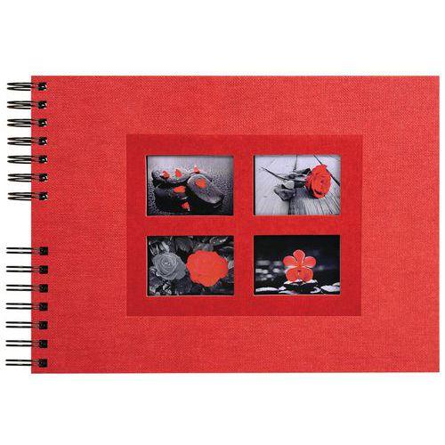 Album photos à spirales 50 pges noires passion 32x22cm rouge thumbnail image 1