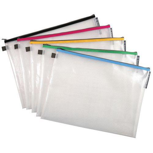 Lot de 10 Pochette à fermeture éclair en plast. souple A3 col. assort. thumbnail image 1