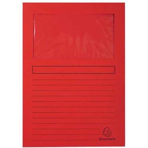 Lot de 4 paquets de 100 chemisess à fenêtre FOREVER - 22x31 cm - Rouge thumbnail image 1