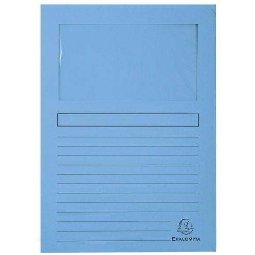 Lot de 4 paquets de 100 chemisess à fenêtre FOREVER 22x31 cm Bleu clair thumbnail image 1