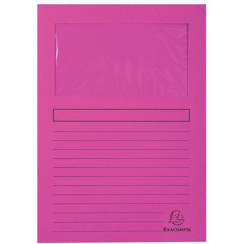 Lot de 4 paquets de 100 chemisess à fenêtre FOREVER 22x31 cm Fuchsia thumbnail image 1