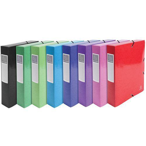 Lot de 8 Boite de class. Dos 60mm 600 grammes Iderama A4 col. assort. thumbnail image 1