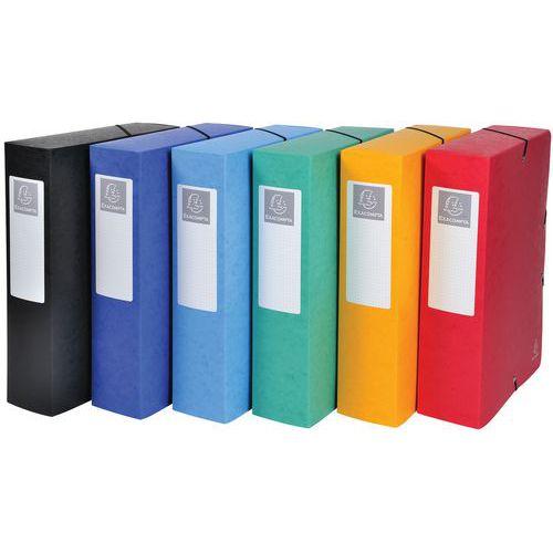 Lot de 6 Boite de class. Exabox Dos 80mm cte lustrée A4 col. assort. thumbnail image 1