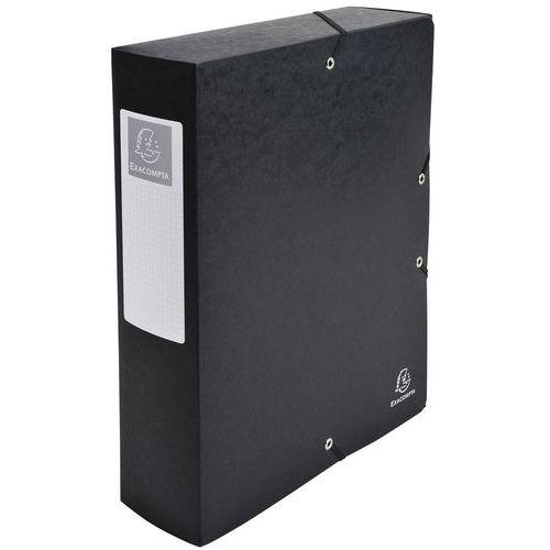 Lot de 6 Boite de classement Exabox Dos 80mm Carte lustrée - A4 noir thumbnail image 1