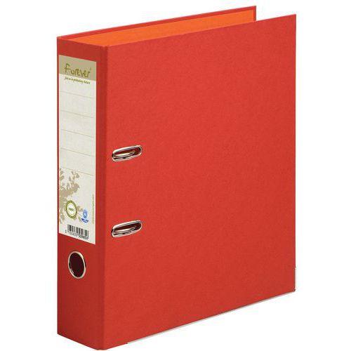 Lot de 10 Classeur rembordé papier Dos 80mm Forever - A4 maxi - Rouge thumbnail image 1