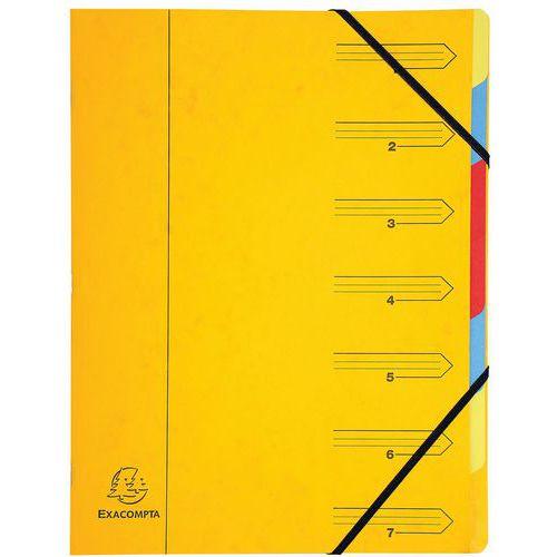 Illustration de : Trieur agrafé avec élastiques 7 compartiments