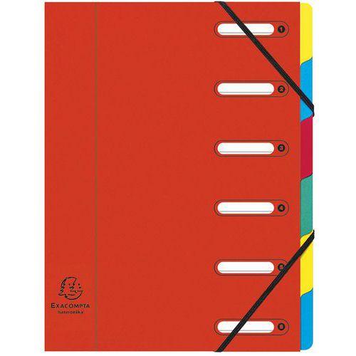 Lot de 8 Trieur HARMONIKA à fenêtres véritable 6 compart rouge thumbnail image 1