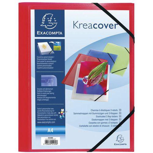 Lot de 25 Chemise à élastiques 3 rabats polypropylène opaque Krea Cover - A4 thumbnail image 1