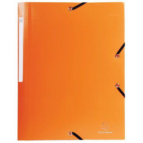 Illustration de : Chemise à élastique 3 rabats Polypropylène 5/10e Opaque - A4