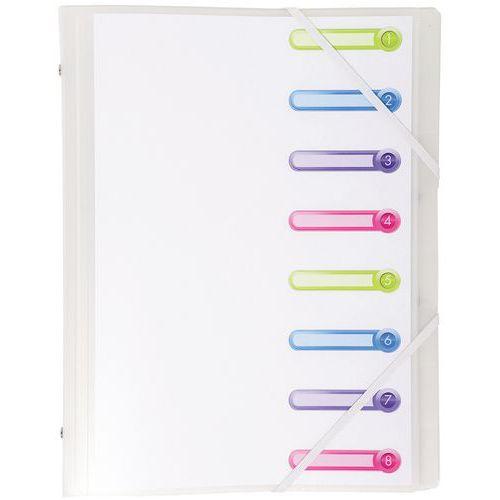 Illustration de : Trieur polypropylène 3 rabats Chromaline 8 compartiments