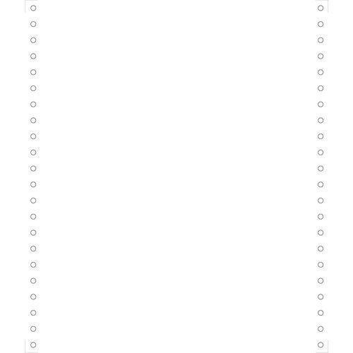 Illustration de : Feuilles listing blanc 240x11 1pli bandes détachables 80g