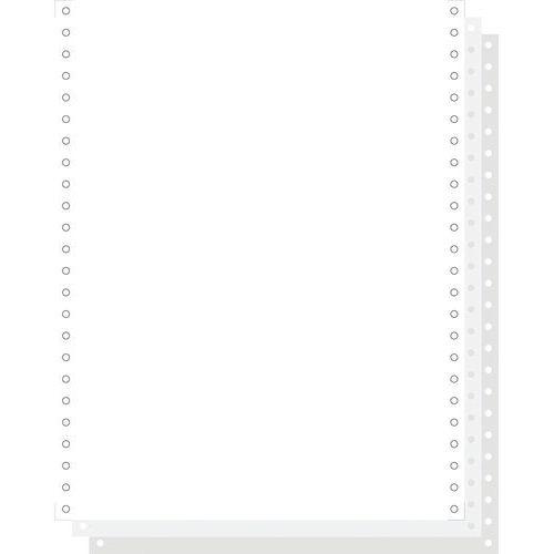 Illustration de : Feuilles listing autocop. blanc 240x12 3plis bande détachable