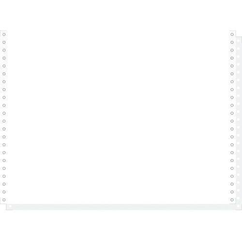 Illustration de : Feuilles listing blanc autocopiant 380x11 2plis bandes détachables