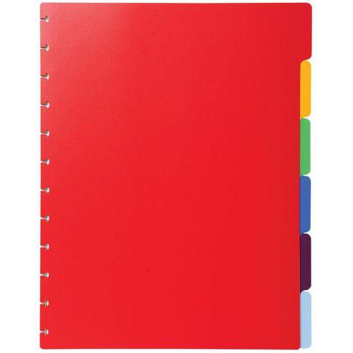 Intercalaires polypropylènes couleurs pour porte-vues à anneaux thumbnail image 1