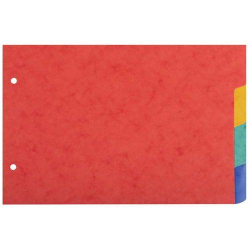Illustration de : Intercalaires pour fiches bristol carte lustrée 4 positions