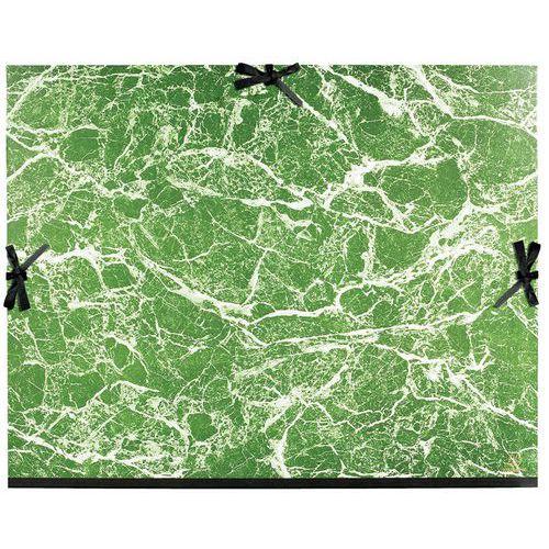 Lot de 5 Carton à dessin papier marbré verni avec rubans thumbnail image 1