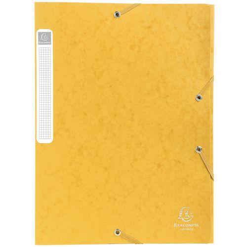 Lot de 10 Bte de class. Cartobox Dos 40mm cte lustrée A4 jaune thumbnail image 1