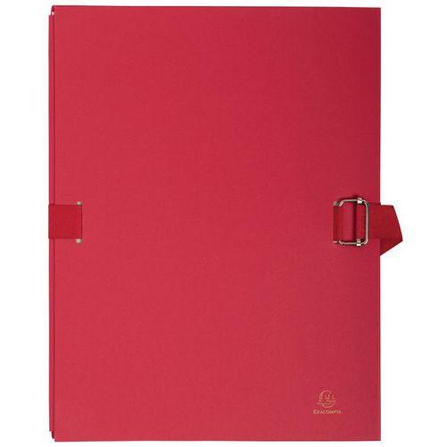 Lot de 10 chemises dos extensible avec rabat papier - 24x32cm rouge thumbnail image 1