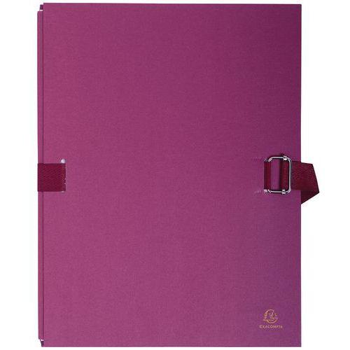 Lot de 10 chemises dos extensible avec rabat papier - 24x32cm bordeaux thumbnail image 1