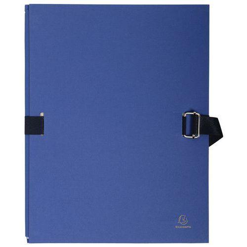 Lot de 10 chemises dos extensible avec rabat papier 24x32cm bleu foncé thumbnail image 1