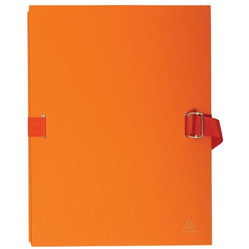 Lot de 10 chemises dos extensible avec rabat papier - 24x32cm orange thumbnail image 1