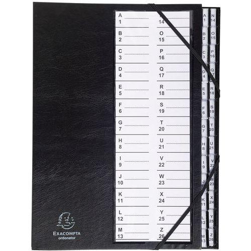 Illustration de : Trieur rigide Ordonator avec cavaliers alphabétique 26 compartiments