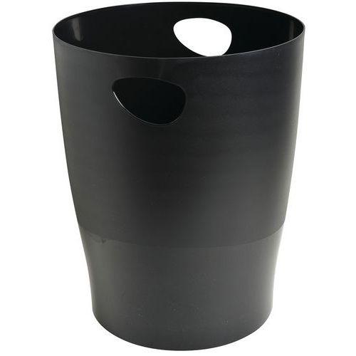 Lot de 8 Corbeille à papier ECOBIN 15 litres avec poignées noir thumbnail image 1
