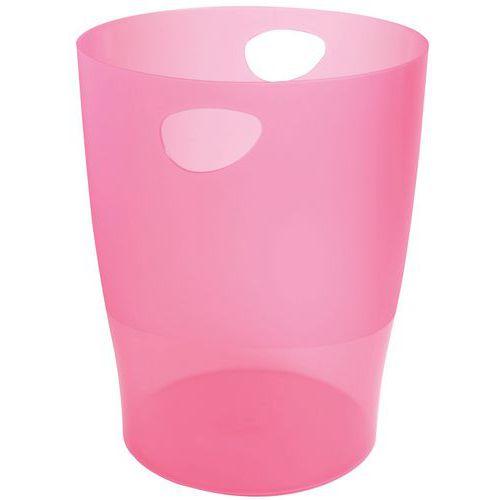 Lot de 8 Corbeille à papier 15 litres ECOBIN framboise transparent thumbnail image 1