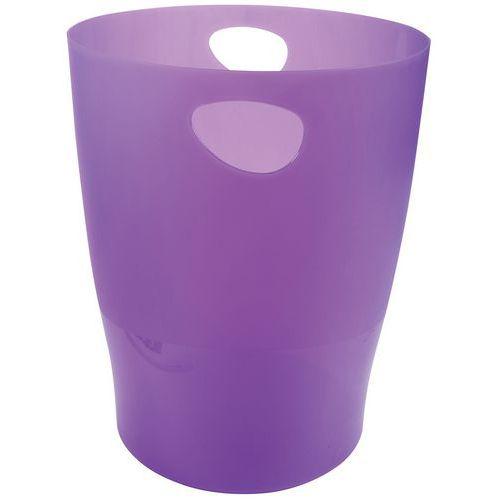 Lot de 8 Corbeille à papier 15 litres ECOBIN violet transparent thumbnail image 1